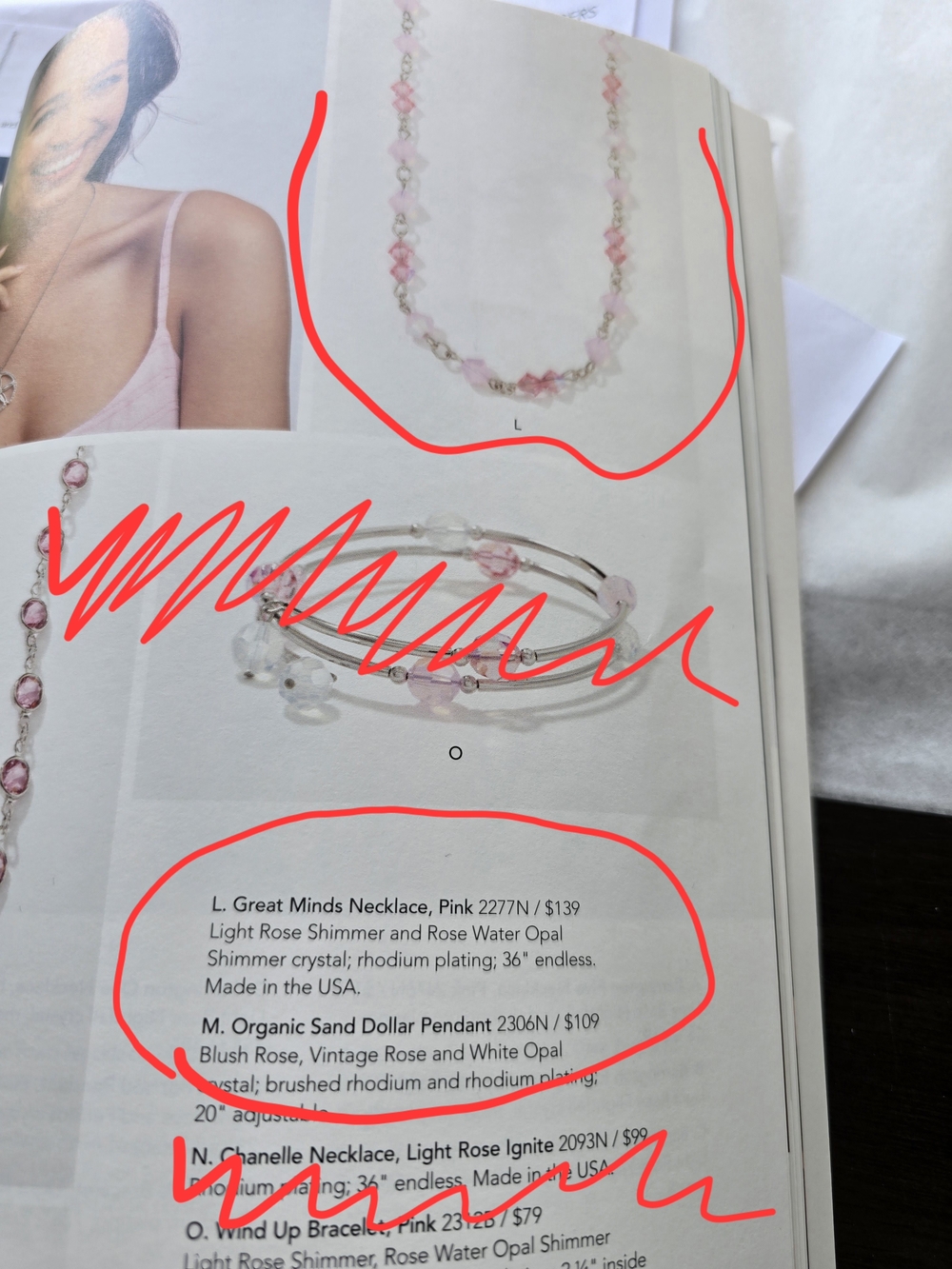 Touchstone Crystal Great Minds Necklace - Pink